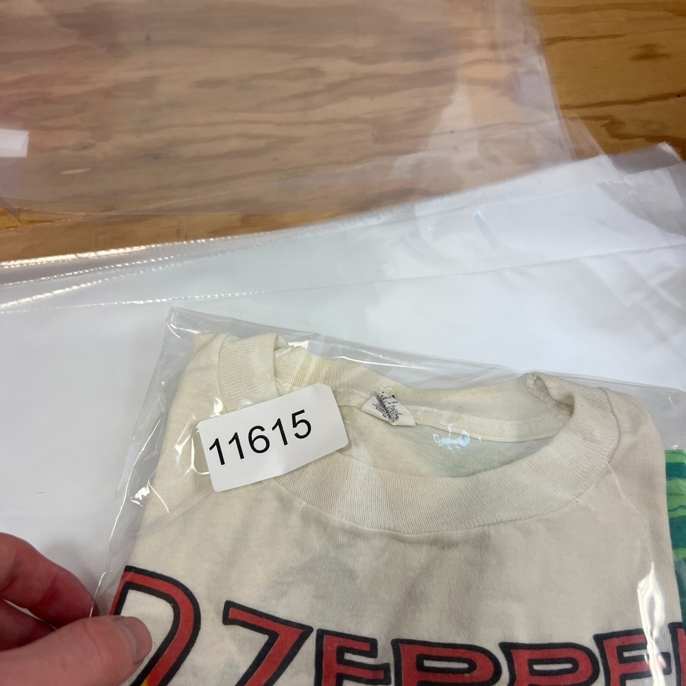 Vintage Led Zeppelin Shirt Mens Medium White 1980s Swan Song - Picture 10 of 10
